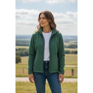 ZeroXposur Women's Green Fleece Lined Full Zip Jacket Size Large